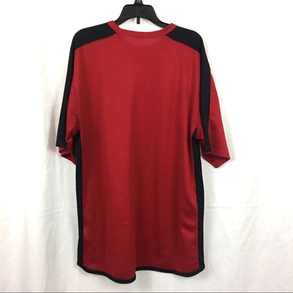Nike Dri-fit Mens Activewear red and Black top M - Picture 2 of 7